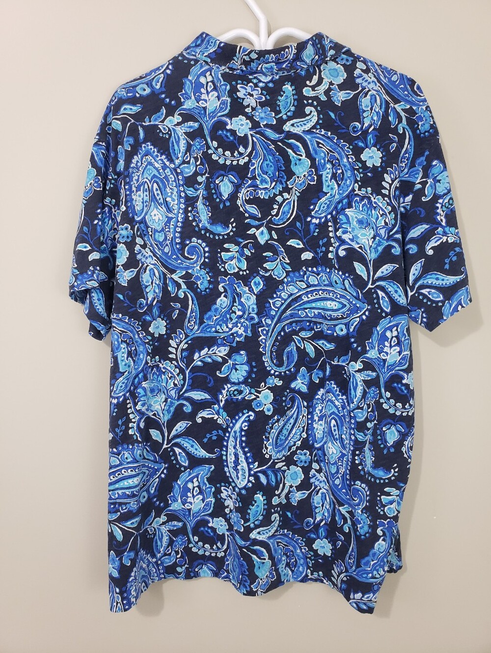 Polo Ralph Lauren Blue Vintage Paisley All-Over Print Mens Polo Shirt Size XL - Picture 2 of 9